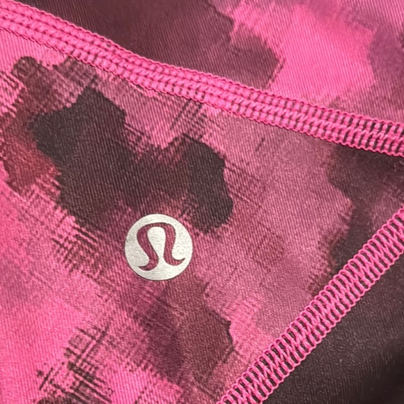 Lululemon Pace Revival Crop Pink and Black Patterned Leggings - Picture 11 of 16